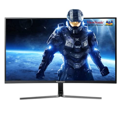 ViewSonic VX2458-C-MHD Monitor Gaming Curvo Full HD 24" AMD FreeSync (144Hz, 1ms, 1080p, 1800R, DVI, HDMI, DisplayPort, 2X Altavoces 3W) Negro