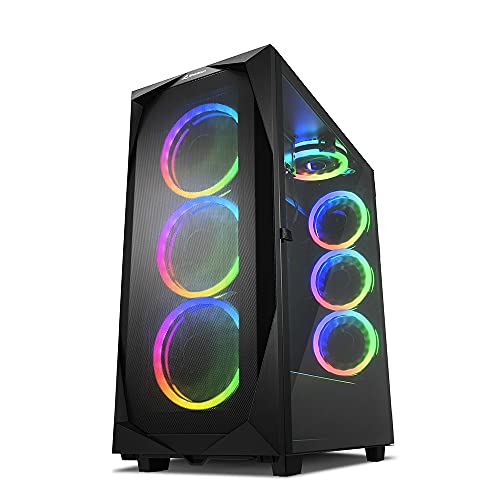 Sharkoon REV300 RGB - Caja de Ordenador, PC Gaming, Torre E-ATX, Negro