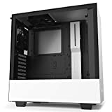 NZXT H510 Caja PC Gaming Semitorre Compacta ATX, Panel frontal E/S Puerto USB de Tipo C , Panel lateral de Cristal Templado, Preparado para Refrigeración líquida, Blanco/Negro