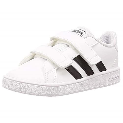 adidas Unisex Bebé Grand Court Sneaker, Cloud White/Core Black/Cloud White, 20 EU