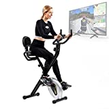 Bluefin Fitness Bicicleta Estática Tour XP Fitness en Casa/Estructura de Acero/Plegable / 8 Niveles de Resistencia/Sensores de Ritmo Cardiaco/App Kinomap / 5 Años de Garantía/LCD