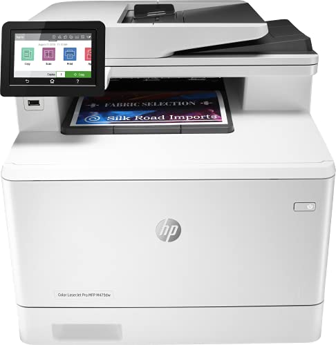 HP Color LaserJet Pro M479dw W1A77A, Impresora Láser Color Multifunción, Imprime, Escanea y Copia, Wi-Fi, Ethernet, USB 2.0 de alta velocidad, 1 Host USB, HP Smart App, Pantalla Táctil, Blanca