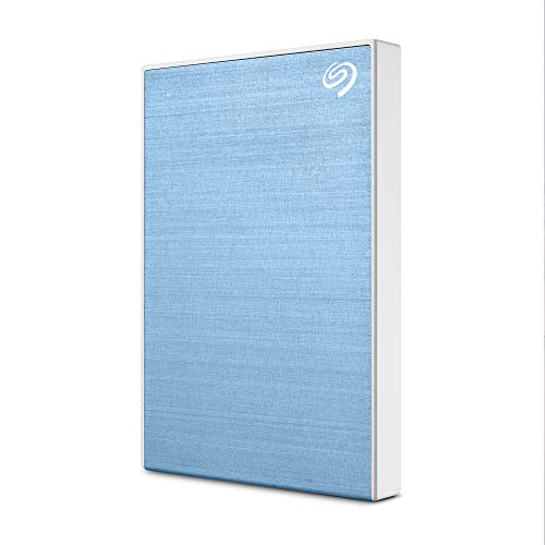 Seagate One Touch, 2 TB, Unidad Disco Duro Externa, Celeste, USB 3.0, PC, Mac, Ordenador, 1 año MylioCreate, 4 meses Plan Adobe Creative Cloud Photography, 2 años de servicios Rescue (STKB2000402)