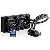 ARCTIC Liquid Freezer II 240 - Refrigerador de agua AIO de CPU Multi-Compatible, con Intel y AMD, bomba controlada por PWM, Velocidad del Ventilador: 200-1800 RPM, compatible con LGA1700 - Negro