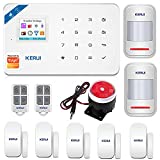 KERUI W18 GSM WIFI Sistema de Alarma Seguridad para Hogar por CALL/SMS/APP, Kits Alarma Antirrobo Inalámbrico DIY con Detector/Sensor de Movimiento de Alarma Puerta sin cuotas para Casa/Tienda/Oficina