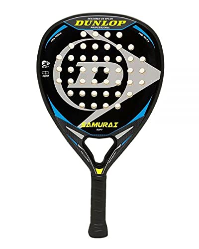 Pala de Padel Dunlop Samurai + Overgrip / Mejores Palas de Padel para Hombre y Mujer / Raqueta de pádel polivalente para Jugadores de Padel de Todos los Niveles