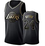 ZeYuKeJi Camiseta de la NBA de los Hombres Camiseta de los Lakers Nº 24 Lakers con Cuello en V con Malla Camiseta de Baloncesto Retro de Baloncesto Conmemorativa Camiseta sin Mangas