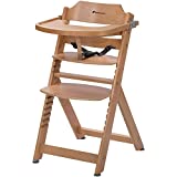 Bébé Confort Timba Trona bebe de madera resistente, evolutiva y multifuncional, regulable en altura, de 6 meses a 10 años (30 kg), sin cojín, color Madera Natural