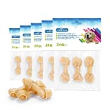 Nobleza - Hueso Anudado para Perros, Piel Vacuno Fortalecedor de Dientes Stick Dental Dog Snack, Hueso masticable para Perros 18PCS (6.4 cm/2.5 Inches)