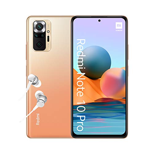 Xiaomi Redmi Note 10 Pro - Smartphone 8+128GB, 6,67" AMOLED DotDisplay de 120 Hz, Snapdragon 732G, 108 MP Cámara cuádruple, 5020 mAh, Bronce Gradiente