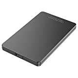 Disco Duro Externo 320GB - 2.5" USB 3.0 Ultrafino Diseño Metálico HDD Portátil para Mac, PC, Laptop, Ordenador, Xbox One, PS4, Smart TV, Chromebook - Negro