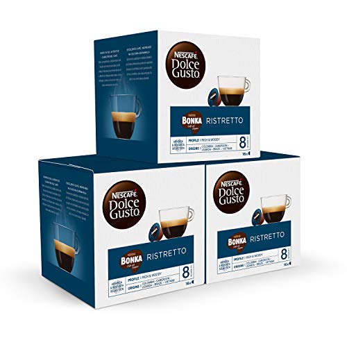 Nescafé DOLCE GUSTO Café BONKA - Pack de 3 x 16 Cápsulas - Total: 48 Cápsulas