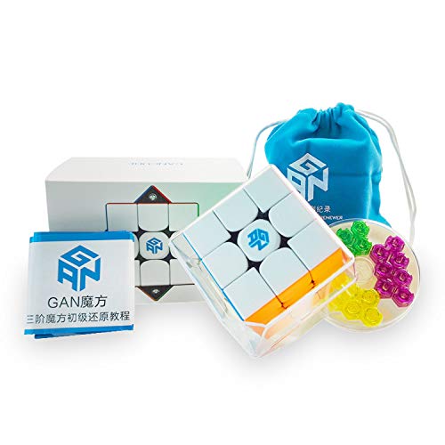 GAN 356 M con GES Extra, 3x3 Cubo Mágico Speed Puzzle de Gans Magnético Cube Juguete Rompecabezas Regalo (Standard)