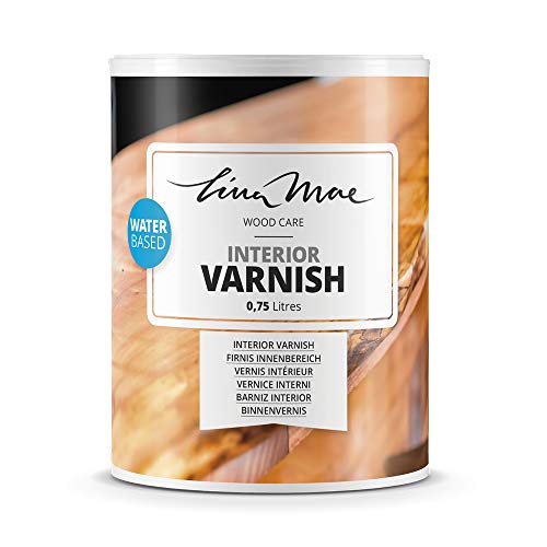 Barniz Interior con Acabado Brillante al Agua - Cuidado y Decoración de Muebles de Madera en Interior Ideal para Sillas, Puertas, Ventanas, Escaleras, Pasamanos y Marcos (750 ml, Incoloro)