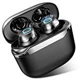 Auriculares Inalámbricos, Wasart Auriculares Bluetooth 5.1 con HiFi Stereo y HD Mic, 30H Control Táctil Wireless Earbuds con Cancelación de Ruido, IPX7 Impermeable Cascos Inalambricos Deportivos Negro