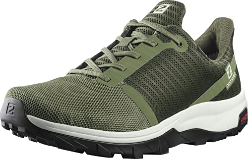 Salomon Outbound Prism Gore-Tex (impermeable) Hombre Zapatos de trekking, Verde (Deep Lichen Green/Olive Night/Vanilla Ice), 40 EU