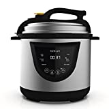 NEWLUX - Olla Programable 6L Chef Pot V110 Ollas a Presión Eléctrica, 10 Menús, 1000W, Programable 24 h, Preserva el Calor, Efecto Presurización, Sistema Duopresión, Cubeta 100% Antiadherente