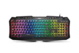 Krom KYRA - NXKROMKYRA - Teclado Gaming membrana, ES layout, anti-ghosting N-19, función WASD, RGB Rainbow con 9 efectos, USB, color negro