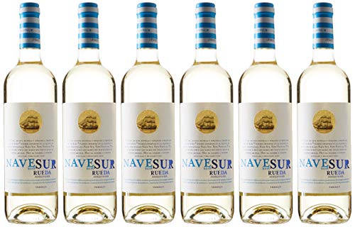 Nave Sur Verdejo Vino Blanco D. O Rueda - 6 Botellas de 750 ml (Total 4.5 L) BODEGA CUATRO RAYAS
