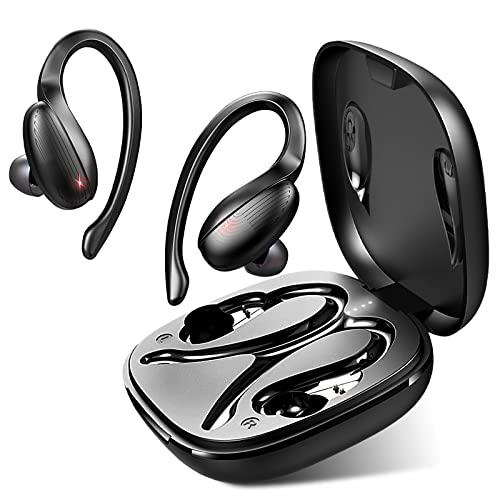 Auriculares Inalambricos Deportivos, Auriculares Bluetooth 5.1 con Micrófono,Gancho Oreja,IP7 Cascos Inalambricos In Ear Auriculares Deporte Running Correr, CVC8.0 Reducción de Ruido, 30H USB-C Carga