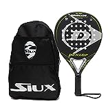 Pala de Padel Dunlop Renegade + Bandolera Siux / Mejores Palas y Raquetas de Pádel para Hombre Mujer y Niño / Palas Raquetas de Alto Control y Marco de Carbono