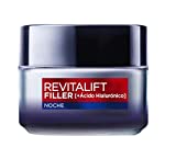 L'Oréal Paris Revitalift Filler Crema de Noche Revitalizante, Antiarrugas y Volumen, Anti-edad, Con Ácido Hialurónico, 50 ml