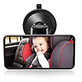 SunTop Bebé Espejo Retrovisor, Universal de Coche Asiento Trasero Vista Espejo Monitor de Coches de Bebé, 12 x 6 cm