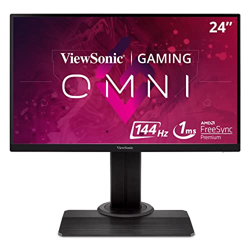 Viewsonic XG2405 - Monitor para Juegos (60,5 cm/24", Full HD, Panel IPS, 1 ms, 144 Hz, FreeSync, Baja Entrada, Altura Regulable), Color Negro