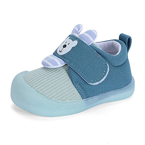 MASOCIO Zapatillas Bebe Niño Zapatos Primeros Pasos Deportivas Bebé Antideslizante Talla 18 Azul