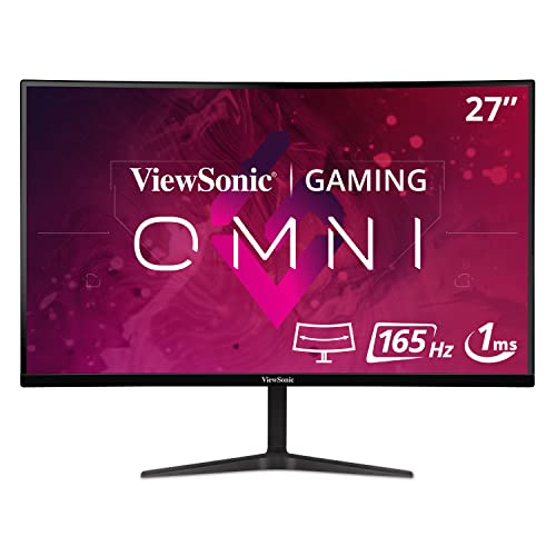 Viewsonic VX2718-2KPC-MHD Monitor Gaming Curvo 27" WQHD, Adaptive Sync, 1 ms, 165 Hz, HDMI, DP, Altavoz, Negro