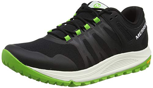 Merrell Nova, Zapatillas de Running para Asfalto para Hombre, Negro (Black/Lime), 42 EU