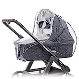 Zamboo Burbuja Lluvia Universal Capazo - Plastico Lluvia Universal transparente con ventana y visera, buena circulación de aire / Protector lluvia Cochecito sin sustancias nocivas