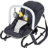 Safety 1st Koala Gandulita reclinable para bebé con funcion mecedora, Hamaca con arco de juego, ligera y compacta, color Warm Gray