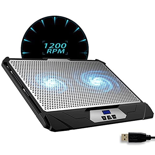 KLIM Swift Base de Refrigeración para Portátil Alto Rendimiento en Aluminio para PC y Mac con Soporte de Base de Refrigeración - Nueva Versión 2022 - Negro
