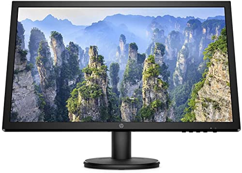 HP V24e – Monitor de 24” Full HD (1920 x 1080, 60Hz, 5ms, IPS LED; 16:9, HDMI, VGA, Antirreflejo, Low Blue Light, Inclinación Ajustable) Negro
