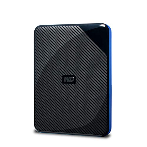 Western Digital Gaming Drive - Disco duro externo portátil para PlayStation 4 de 4 TB, color negro