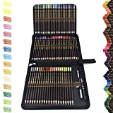 72 Lapices de Colores Profesionales,lapiz para colorear de Dibujo y Bosquejo Material de dibujo Set,Incluye Caja de Cremallera Portátil,Mejores Lápices de colores Conjunto Ideal para Adultos y Niños