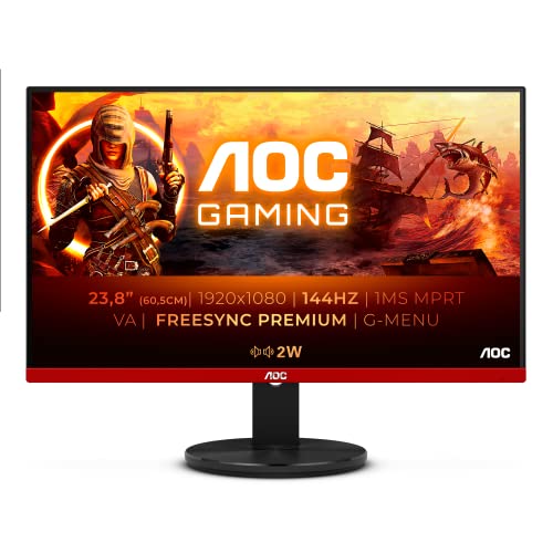 AOC Monitor Gaming G2490VXA - 24" Full HD, 144Hz, 1Ms, VA, FreeSync Premium, 1920x1080, 350 cd/m, HDMI, Displayport 1x1.2