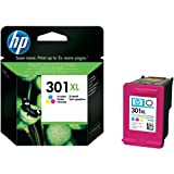 HP 301XL Tri-Color Ink Cartridge - Cartucho de Tinta para impresoras (Cian, Magenta, Amarillo, Tri-Color, Inyección de Tinta, 20 - 80%, -40 - 60 °C, 15 - 32 °C) Si