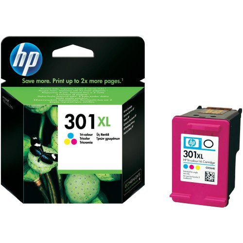 HP 301XL Tri-Color Ink Cartridge - Cartucho de Tinta para impresoras (Cian, Magenta, Amarillo, Tri-Color, Inyección de Tinta, 20 - 80%, -40 - 60 °C, 15 - 32 °C) Si