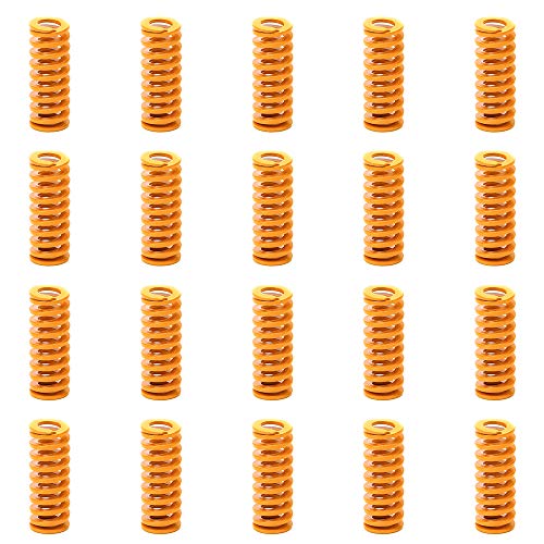 TUZUK 3D Resortes de cama caliente de 20 piezas para impresora 3D Creality CR-10 10S S4 Ender 3 Resortes de cama de calor Conexión inferior nivelación