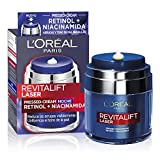 L'Oréal Paris Pressed Cream Noche de Revitalift Laser con Retinol y Niacidamida Formato Monodosis, 50ml
