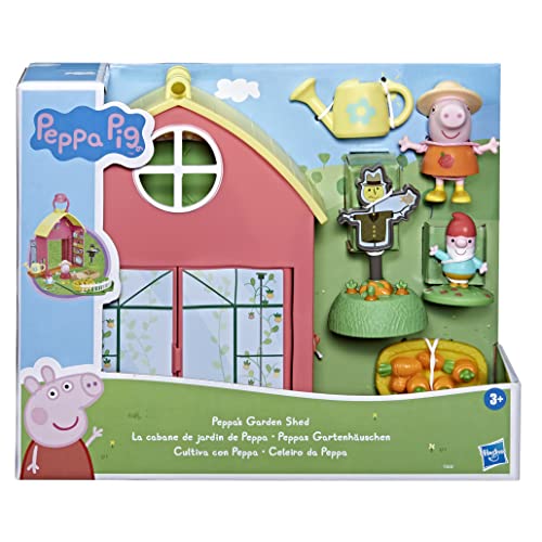 Peppa Pig Peppa F36585L0 Adventures Peppas - Casita de jardín (Incluye 1 Personaje, 5 Accesorios, asa de Transporte, Apto para niños a Partir de 3 años)