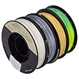 PLA 1.75mm 4x250g oro/plata/fosforescente/termocrómico - Filamento para impresora 3D - FrontierFila