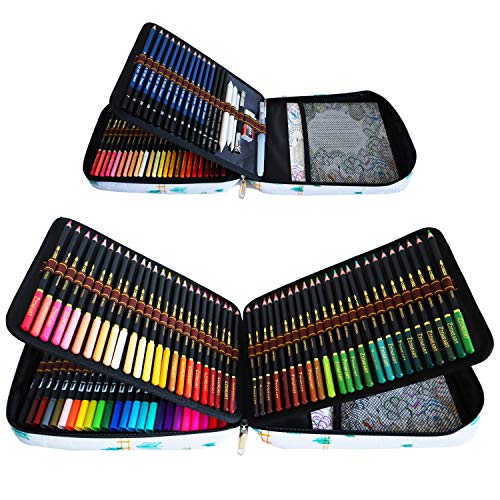 72 Lápices acuarelables, 24 Rotuladores Doble Punta Acuarelables y 12 Lápices de dibujo y accesorios y Lapices colores, Perfectos para artistas principiantes adultos dibujando, coloreando