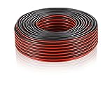 Manax Seki - Cable para altavoz (1,5 mm r/s, 25 m, CCA 2 x 1,5 mm², 25 m), color rojo y negro