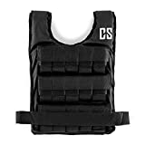 CAPITAL SPORTS Monstervest - Chaleco lastrado, Chaleco peso entrenamiento relleno de metal, Chaleco de peso con correa ajuste nylon, Exterior reforzado, Acolchado suave, 25 kg peso, Negro