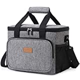Lifewit 15L Bolsa de Enfriamiento,Bolsa Isotermica de Almuerzo Nevera para Alimentos Frutas Porta de Comida con Forro Plástico Aislamiento Térmico,Genial para Playa,Picnic,Camping,Barbacoa,Gris