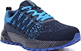 SOLLOMENSI Zapatillas de Deporte Hombres Mujer Running Zapatos para Correr Gimnasio Sneakers Deportivas Padel Transpirables Casual Montaña 44 EU H Azul