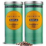 Café Saula grano Premium Ecológico 100% arábica - Pack 2 botes de 500 gr